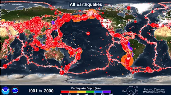 Earthquake map