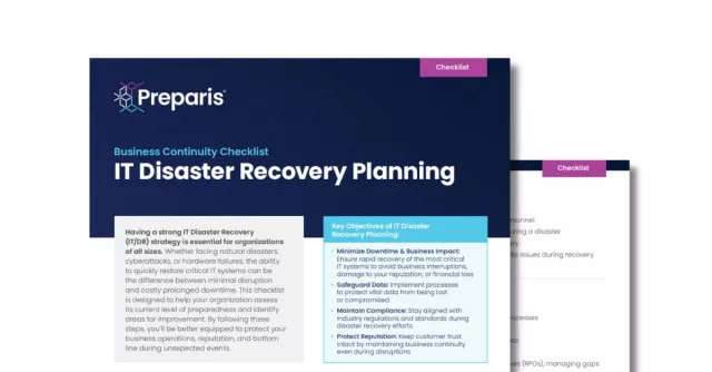 A thumbnail image of the IT Disaster Recovery Checklist