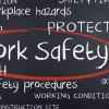 Work Safety written on a chalkboard