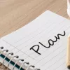 plan written on a notepad